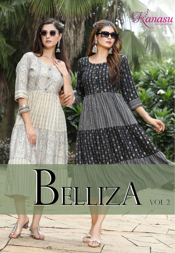 Belliza Vol 2 By Kanasu Capsule Printed Kurtis Catalog
